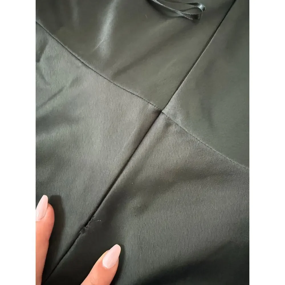 BHLDN Cali Satin Cowl Neck Midi Slip Dress NWT Green Sz 0 Wedding Guest Formal